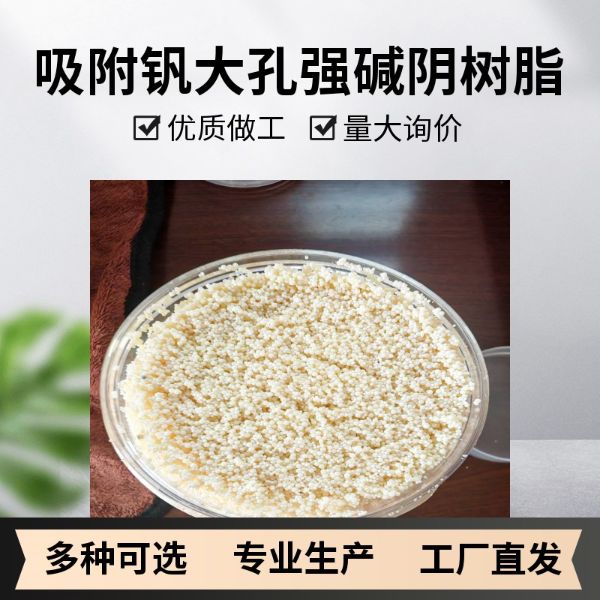吸附钒大孔强碱阴离子交换树脂D201生化制品分离提纯湿法冶金