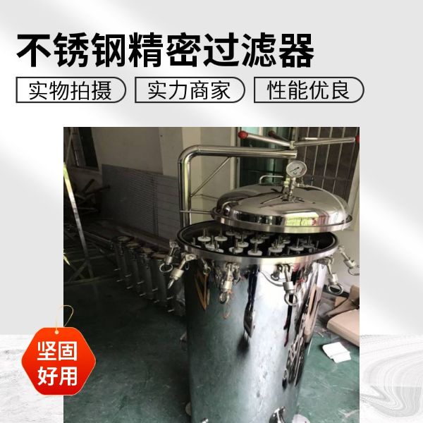 40寸40芯 法兰快开带摇臂精密过滤器厂家